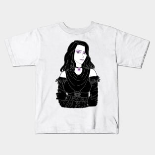 Yennefer b&w Kids T-Shirt